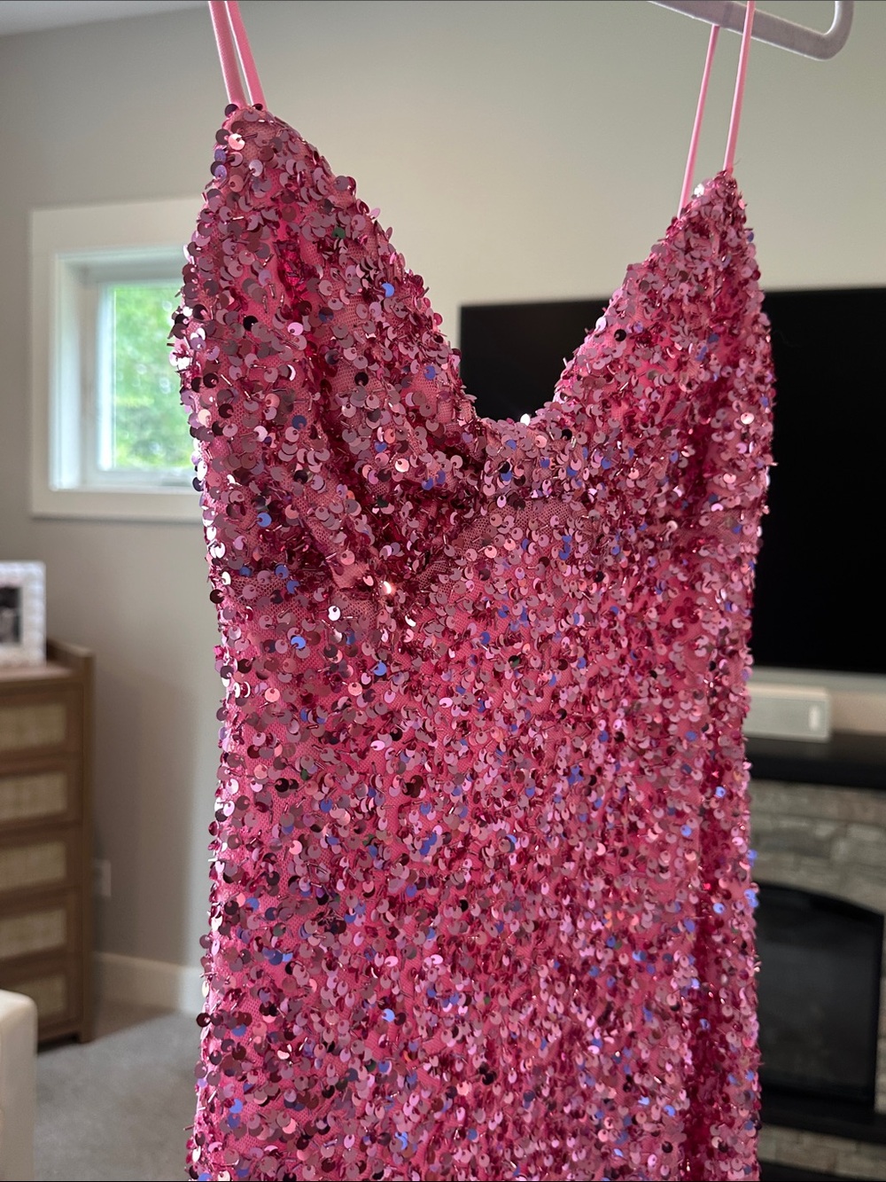B. Darlin Pink Sequin Mini Party Dress - Picture 4 of 5